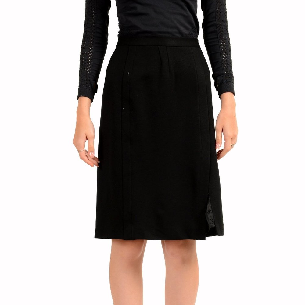 Maison Margiela Women's Black Straight Pencil Skirt US M IT 42